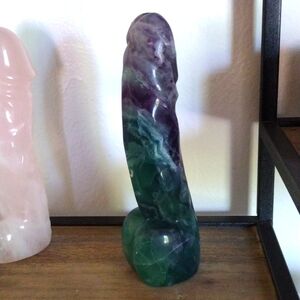 Beautiful colored fluorite carving penis large purple fluorite crystal